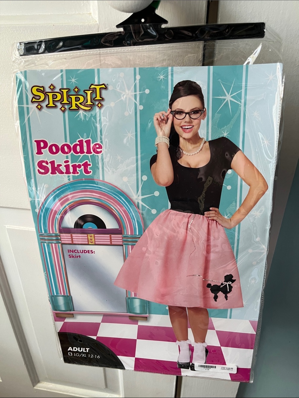 Like New Spirit Retro Pink Poodle Circle Skirt Large